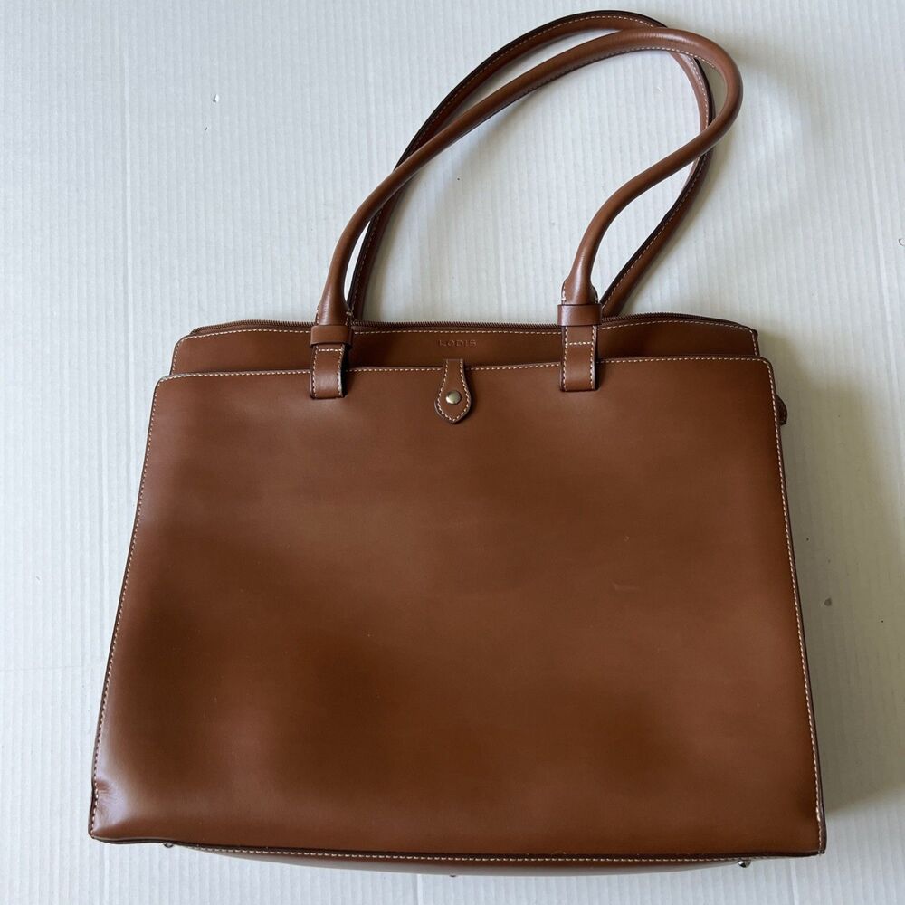 Lodis 15x12x4 Audrey Under Lock & Key Jessica Work Satchel Bag Med/Large EUC
